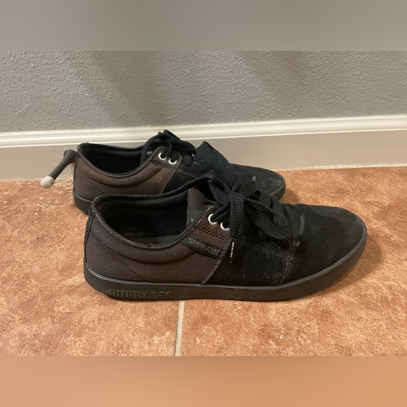 Supra Stacks Vulc II Black Skate Shoes Size 9 Skytop, Vaider, Spectre, Muska - Picture 2 of 6